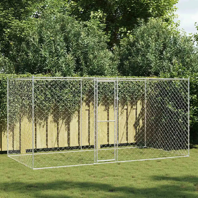 Dog Cage Silver 400 x 200 x 200 cm Galvanised Steel