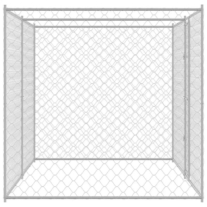 Dog Cage Silver 400 x 200 x 200 cm Galvanised Steel