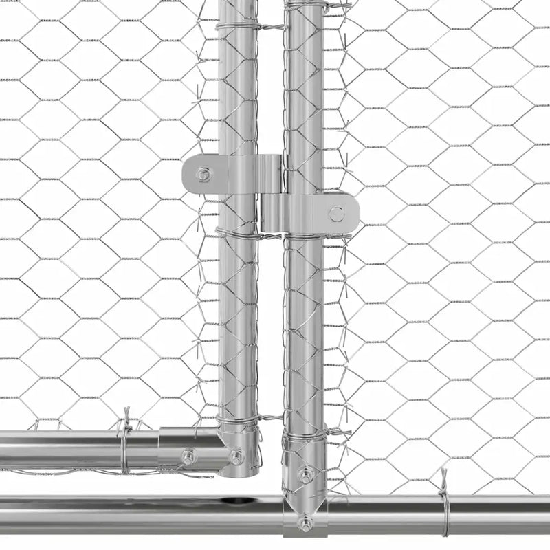 Chicken Cage 2 pcs Silver 400 x 200 x 200 cm Galvanised Steel