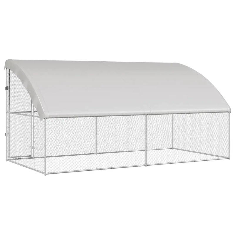 Chicken Cage 2 pcs Silver 400 x 200 x 200 cm Galvanised Steel