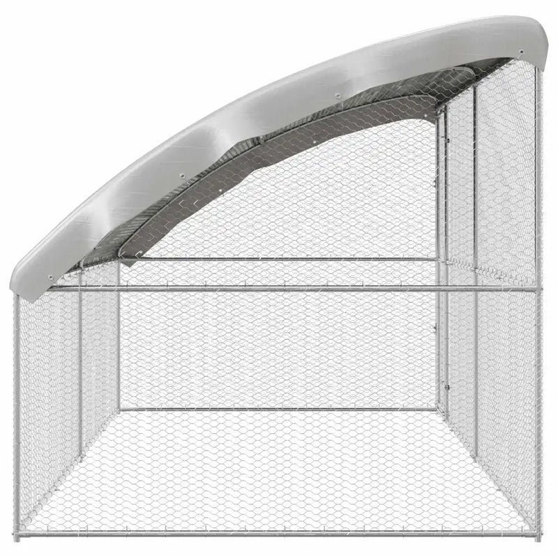 Chicken Cage 2 pcs Silver 400 x 200 x 200 cm Galvanised Steel