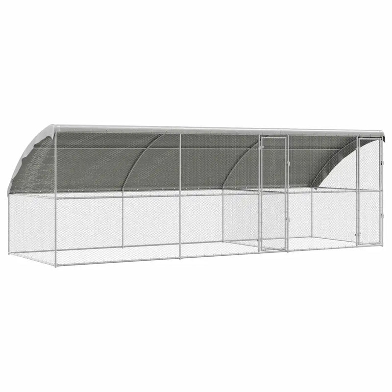 Chicken Cage 3 pcs Silver 600 x 200 x 200 cm Galvanised Steel