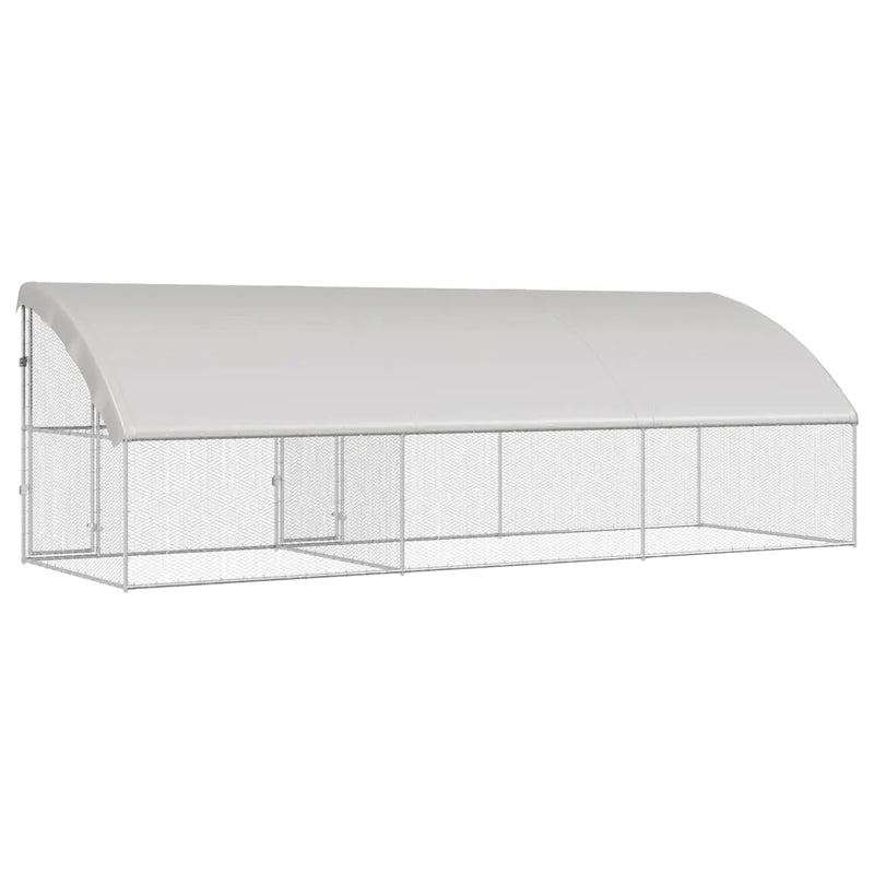 Chicken Cage 3 pcs Silver 600 x 200 x 200 cm Galvanised Steel