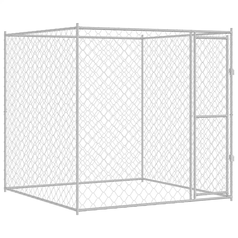 Dog Cage Silver 200 x 200 x 200 cm Galvanised Steel