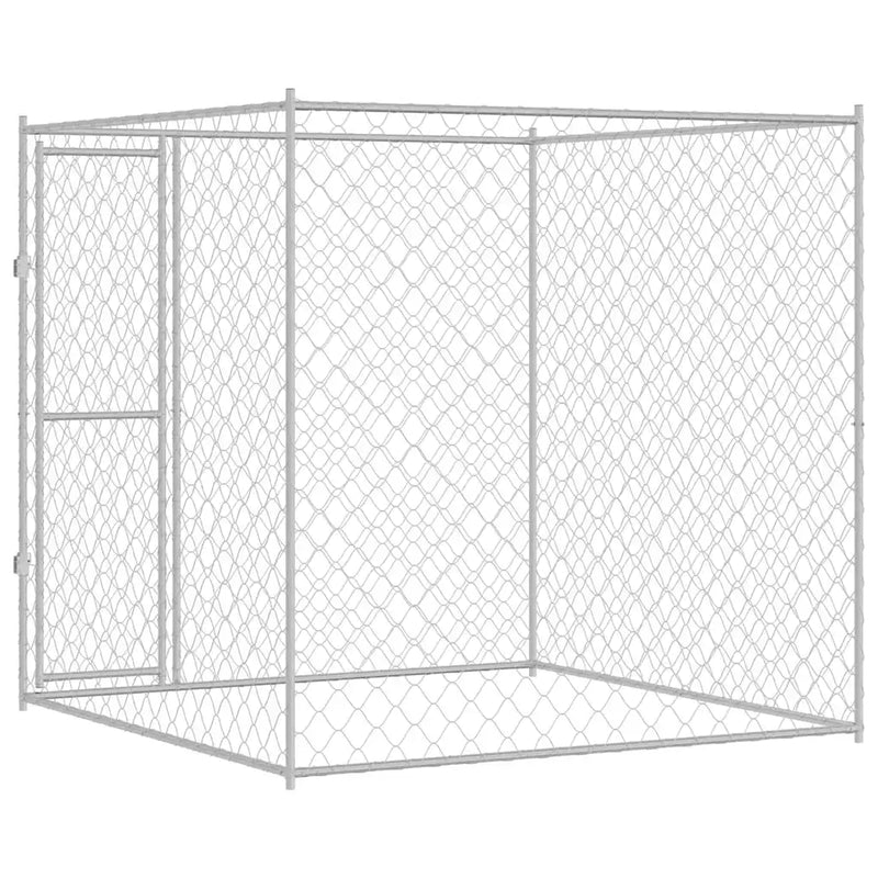 Dog Cage Silver 200 x 200 x 200 cm Galvanised Steel