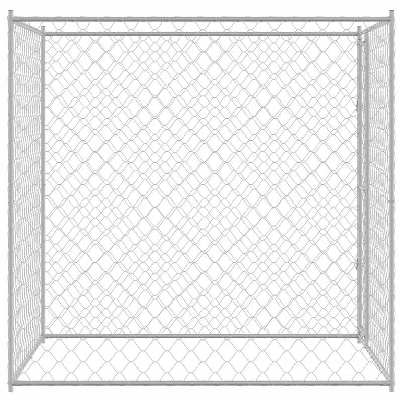 Dog Cage Silver 200 x 200 x 200 cm Galvanised Steel