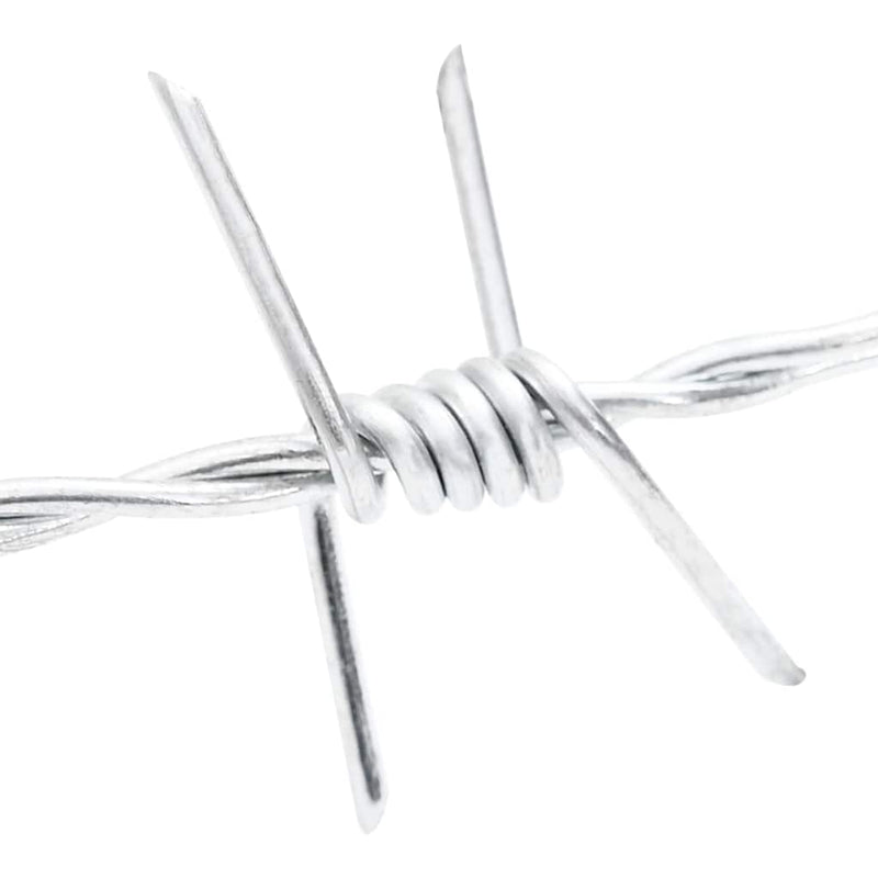 vidaXL Barbed Wire Silver 100 m Hot-dip Galvanised Steel