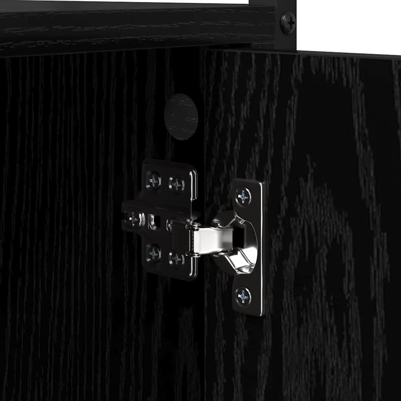 vidaXL Washing Machine Cabinet Black 0ak 68 x 48,5 x 194 cm