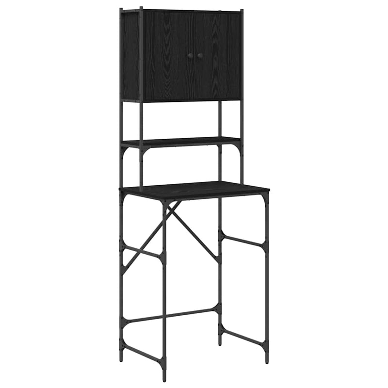vidaXL Washing Machine Cabinet Black 0ak 68 x 48,5 x 194 cm