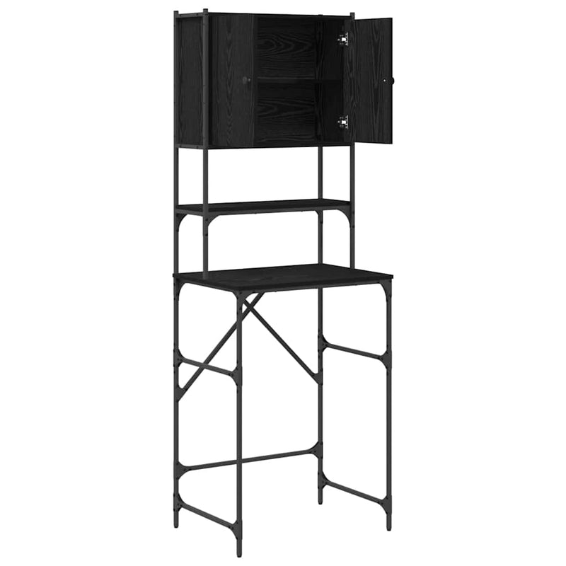vidaXL Washing Machine Cabinet Black 0ak 68 x 48,5 x 194 cm