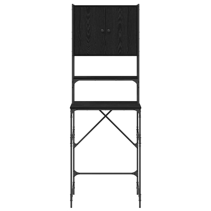 vidaXL Washing Machine Cabinet Black 0ak 68 x 48,5 x 194 cm