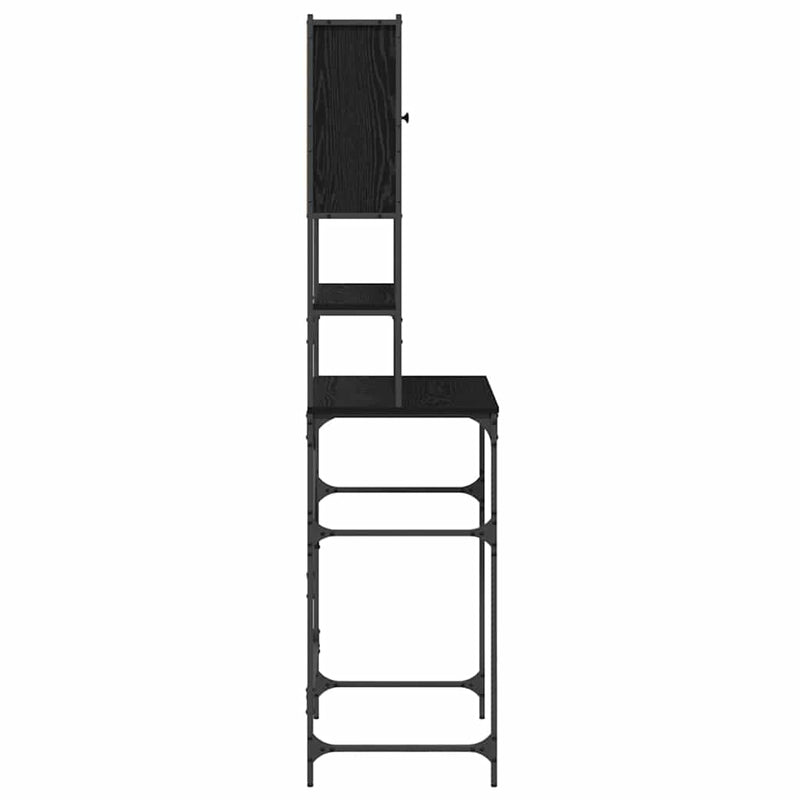 vidaXL Washing Machine Cabinet Black 0ak 68 x 48,5 x 194 cm
