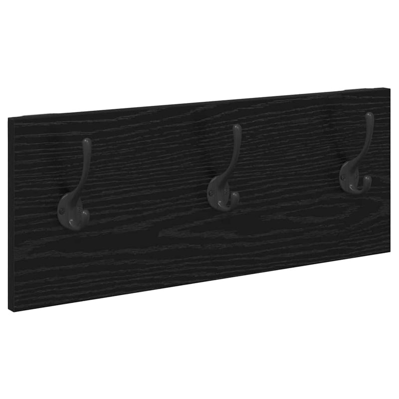 vidaXL Hallway Furniture Set 4 pcs Black Oak Engineered Wood