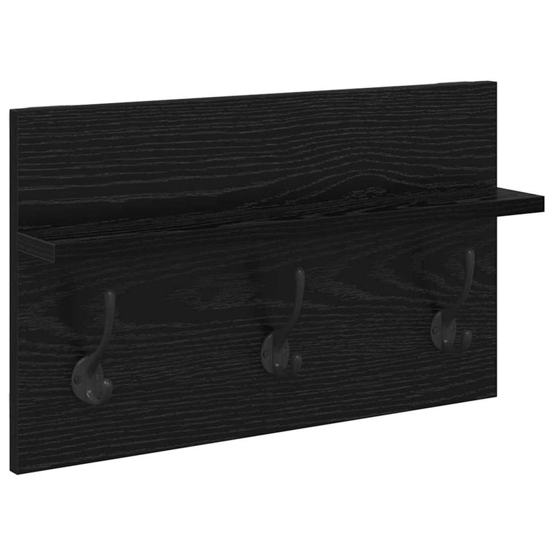 vidaXL Hallway Furniture Set 4 pcs Black Oak Engineered Wood