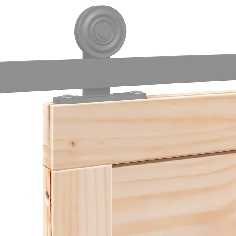 vidaXL Barn Door Natural 80 x 208 cm Solid Pine wood