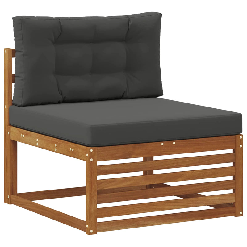 Outdoor Sofa Set Natural and Anthracite 249.5 x 162.5 x 73 cm
