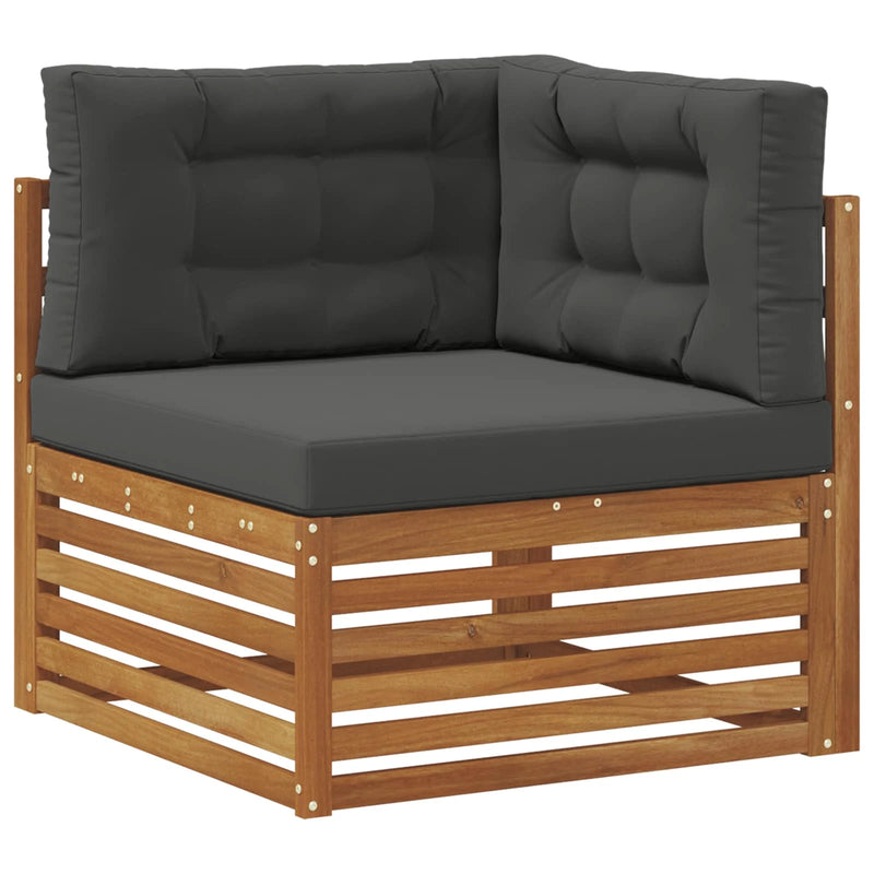 Outdoor Sofa Set with Cushion 4 pcs Natural and Anthracite