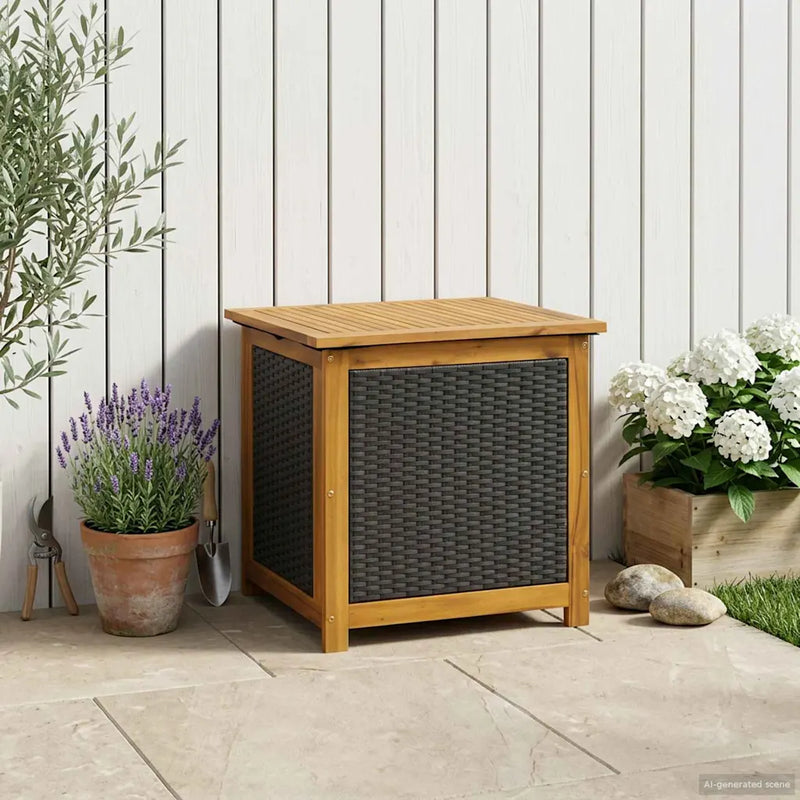 Garden Storage Box 185 L Solid Acacia Wood 60 x 50 x 56 cm