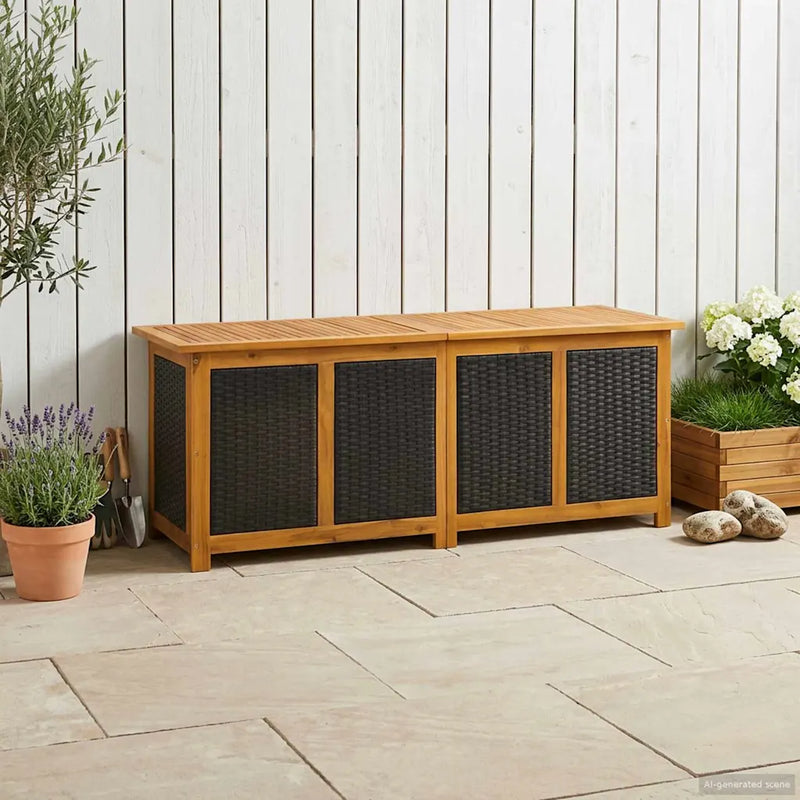 Garden Storage Box 243 L Solid Acacia Wood 150 x 50 x 56 cm