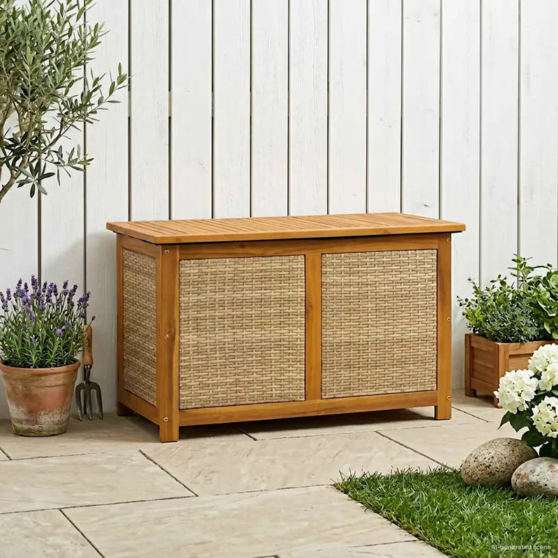 Garden Storage Box 185 L Solid Acacia Wood 90 x 50 x 56 cm