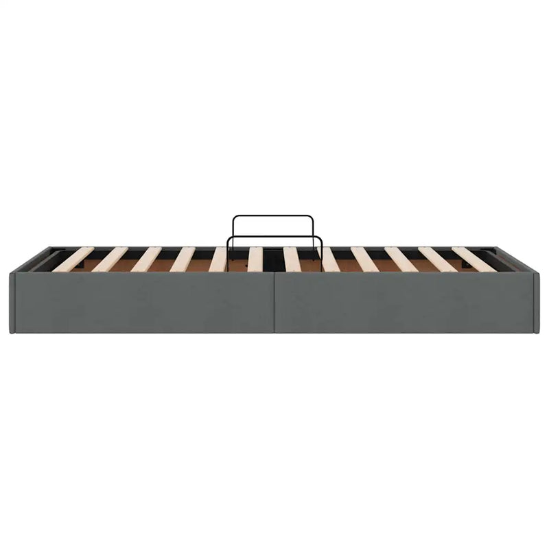Storage Bed with Mattress Dark Grey 107 x 203 cm Fabric