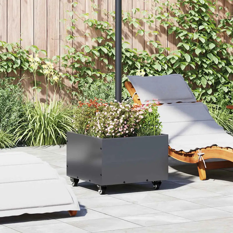 Parasol Base Manual Anthracite 45 x 45 x 45 cm Steel