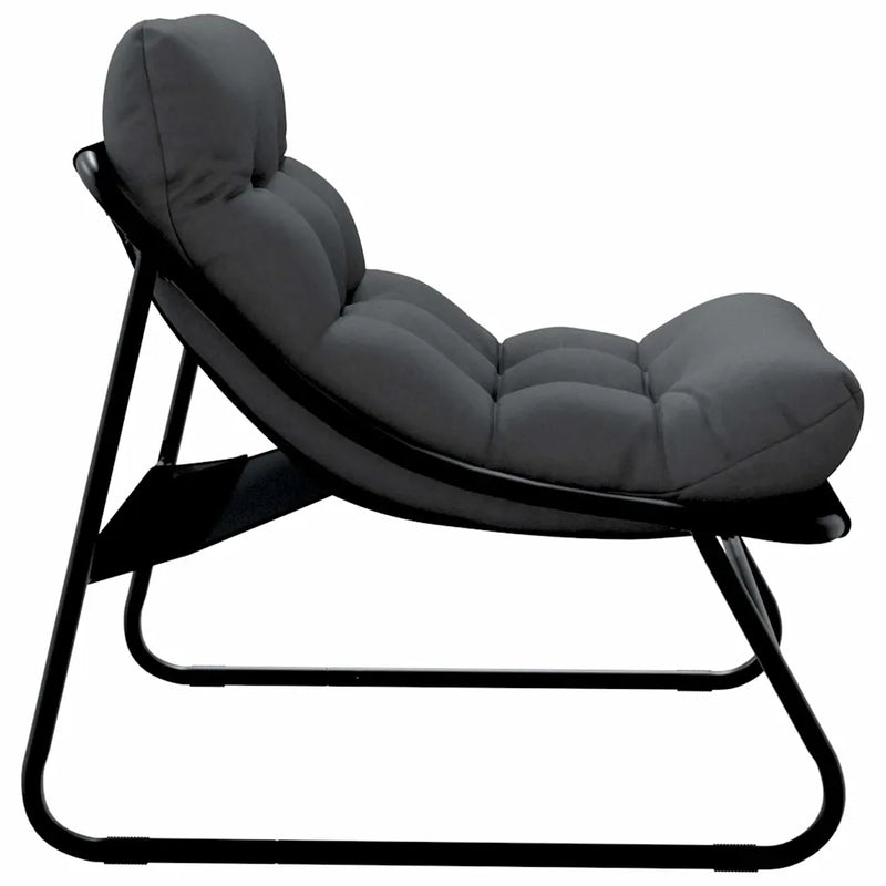 Garden Furniture with Cushion 2 pcs Black 60,5 x 81 x 71 cm
