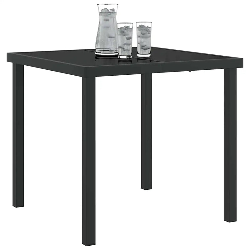 Garden Table Black 80 x 80 x 73 cm Metal