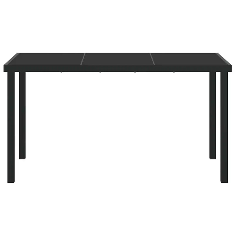 Garden Table Black 140 x 70 x 73 cm Metal