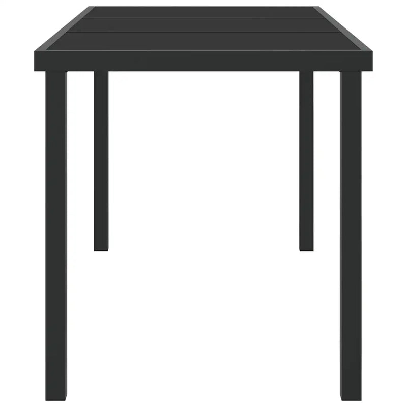 Garden Table Black 140 x 70 x 73 cm Metal