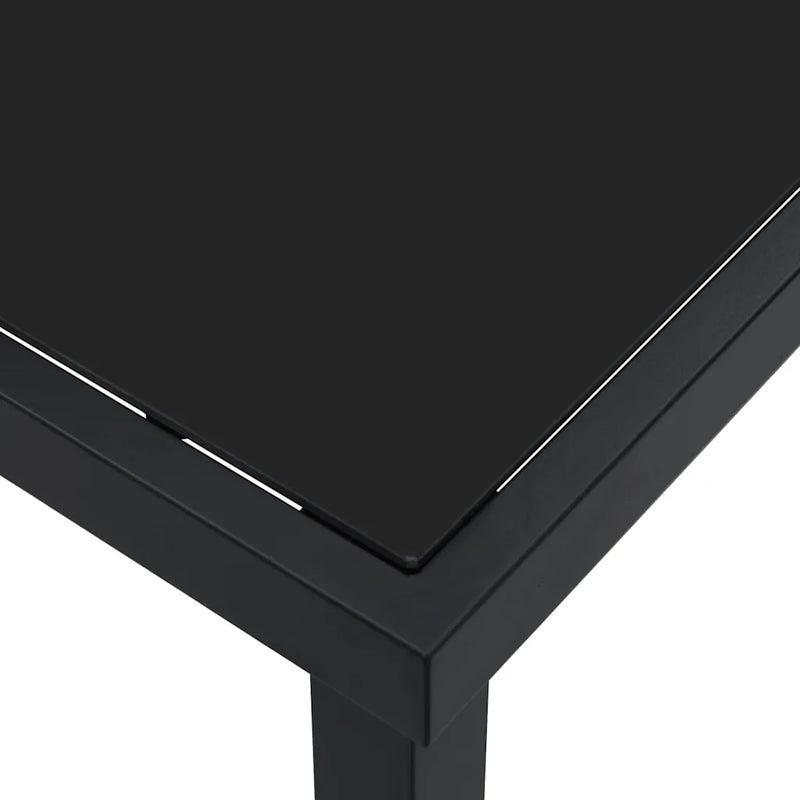 Garden Table Black 160 x 80 x 73 cm Metal