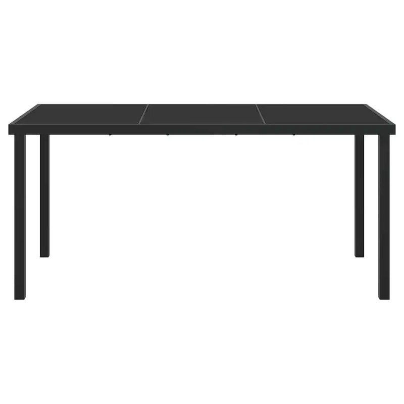 Garden Table Black 160 x 80 x 73 cm Metal