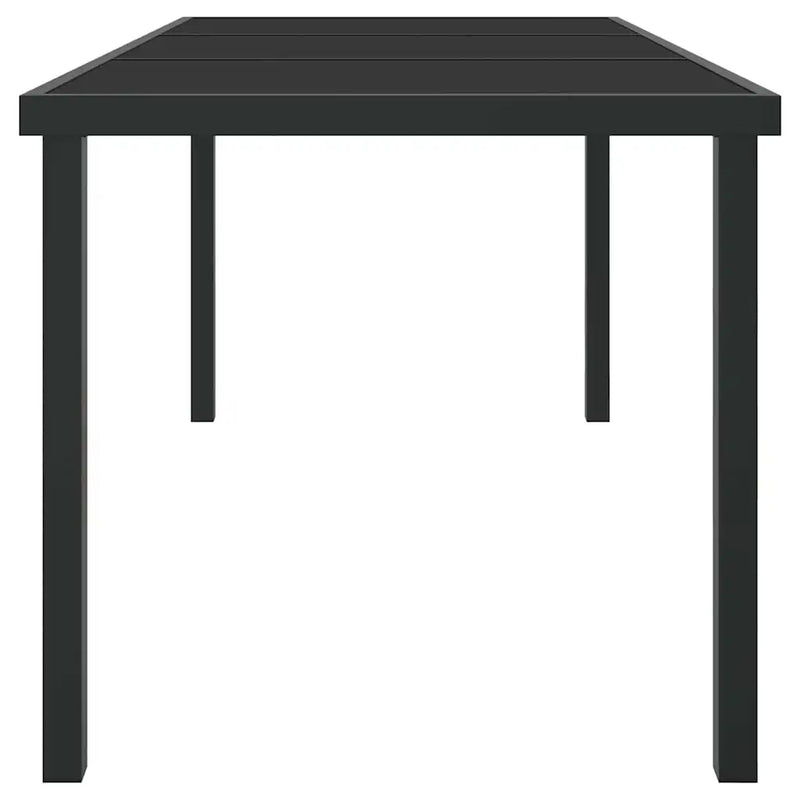 Garden Table Black 160 x 80 x 73 cm Metal