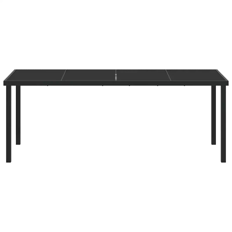 Garden Table Black 200 x 80 x 73 cm Metal