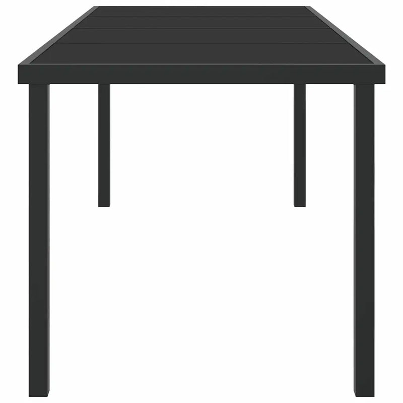 Garden Table Black 200 x 80 x 73 cm Metal