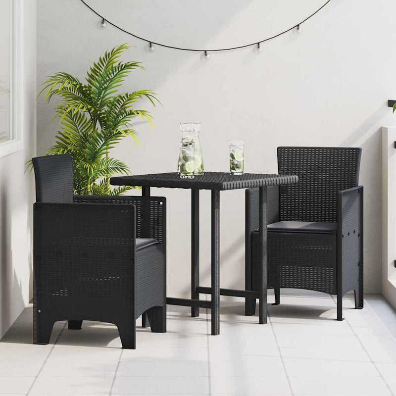 vidaXL Garden Chair 2 pcs Anthracite 53 x 49 x 85 cm Polypropylene