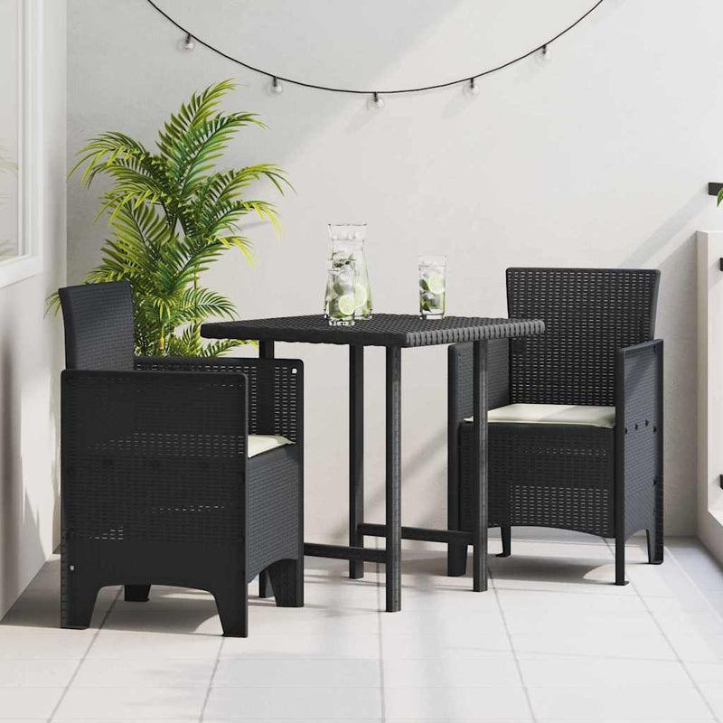 vidaXL Garden Chair 2 pcs Anthracite 53 x 49 x 85 cm Polypropylene