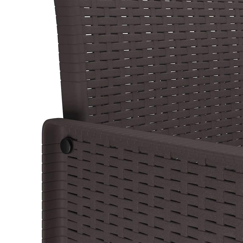 vidaXL Garden Chair 2 pcs Brown 53 x 49 x 85 cm Polypropylene