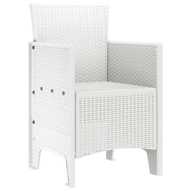 Garden Chair 2 pcs White 53 x 49 x 85 cm Polypropylene