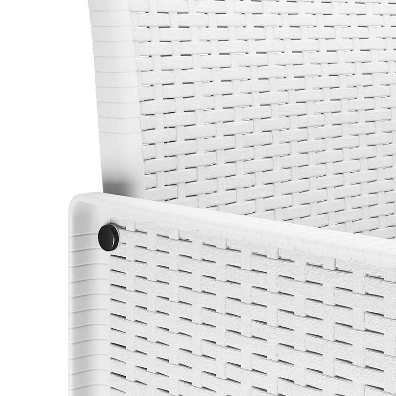 vidaXL Garden Chair 2 pcs White 53 x 49 x 85 cm Polypropylene