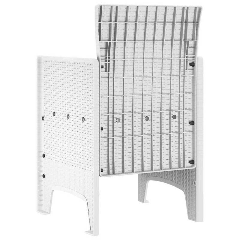 vidaXL Garden Chair 4 pcs White 53 x 49 x 85 cm Polypropylene