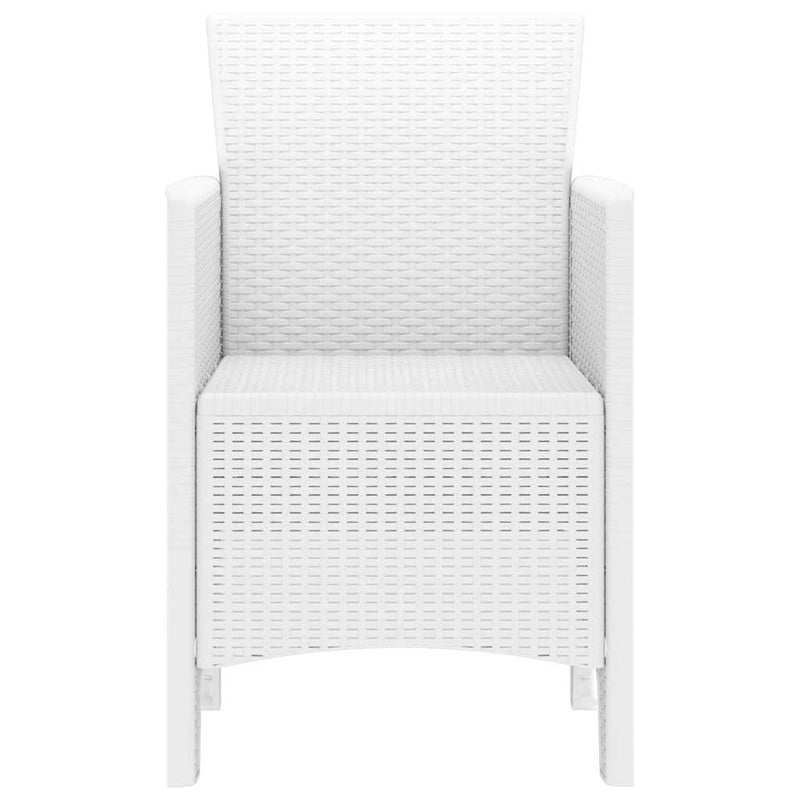 vidaXL Garden Chair 4 pcs White 53 x 49 x 85 cm Polypropylene