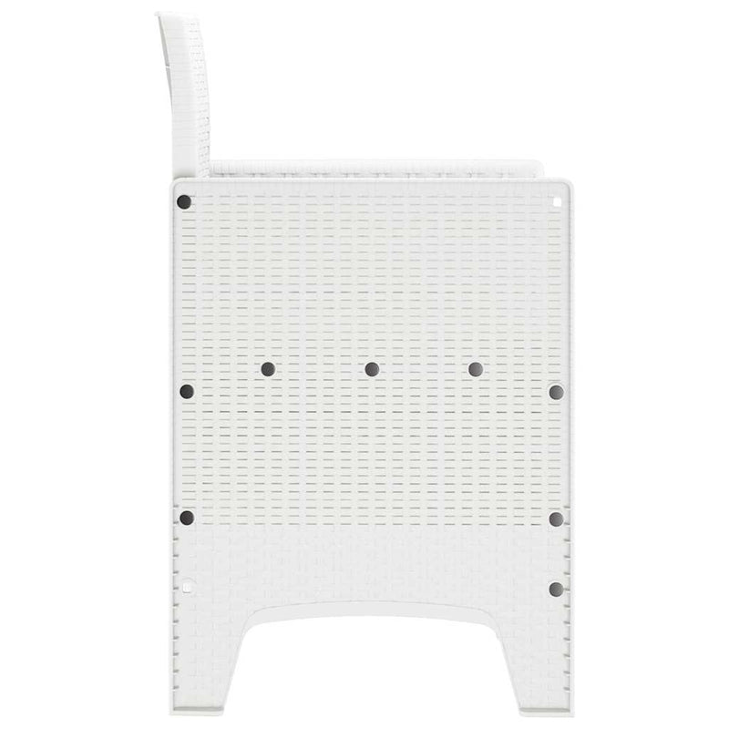 vidaXL Garden Chair 4 pcs White 53 x 49 x 85 cm Polypropylene