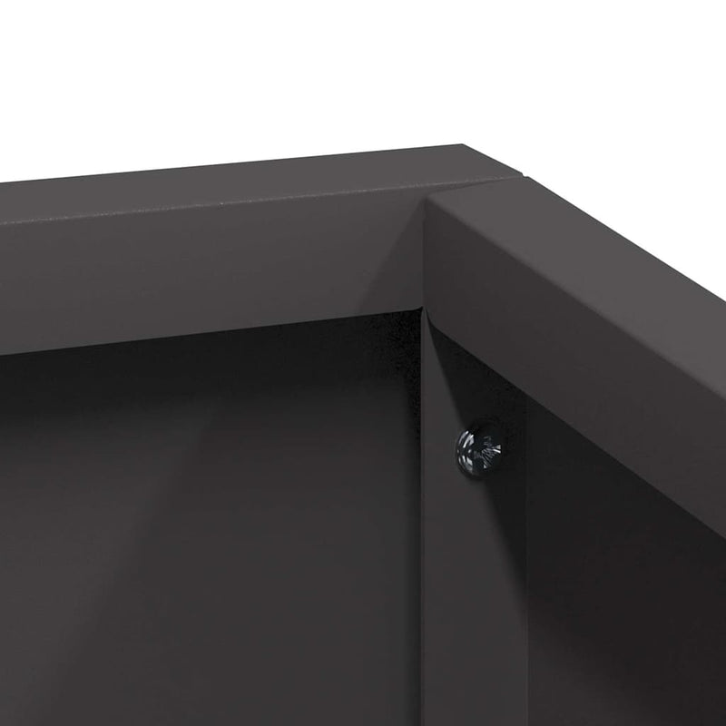 vidaXL Garden Planter Black 60 x 60 x 50 cm Cold-rolled Steel