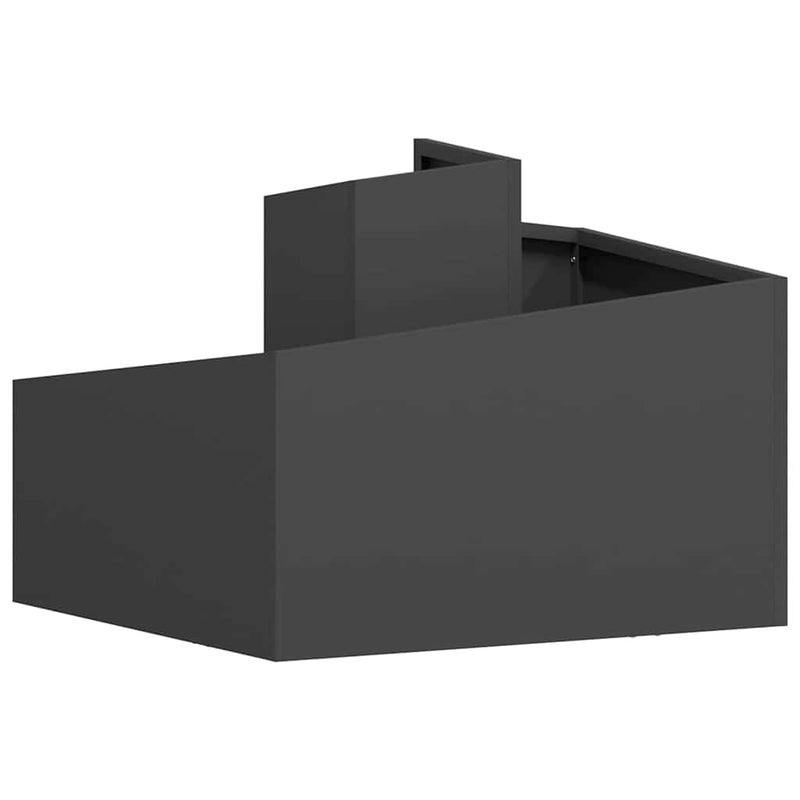 vidaXL Garden Planter Black 60 x 60 x 50 cm Cold-rolled Steel
