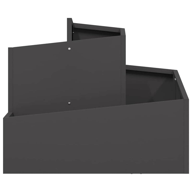 vidaXL Garden Planter Black 60 x 60 x 50 cm Cold-rolled Steel