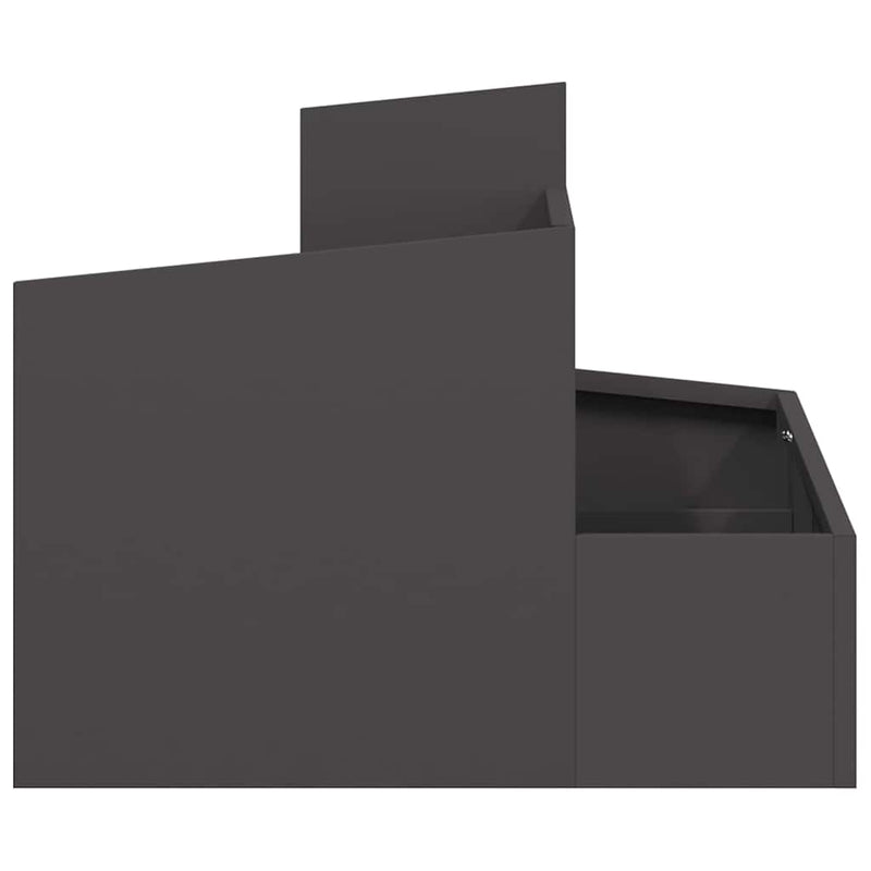 vidaXL Garden Planter Black 60 x 60 x 50 cm Cold-rolled Steel
