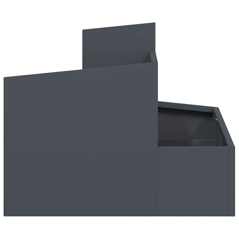 vidaXL Garden Planter Anthracite 60 x 60 x 50 cm Cold-rolled Steel