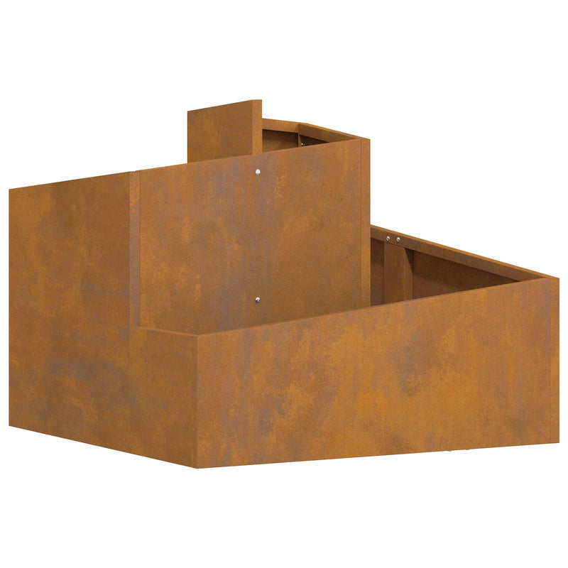 vidaXL Garden Planter Brown 60 x 60 x 50 cm Weather Steel