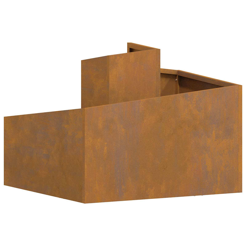 vidaXL Garden Planter Brown 60 x 60 x 50 cm Weather Steel